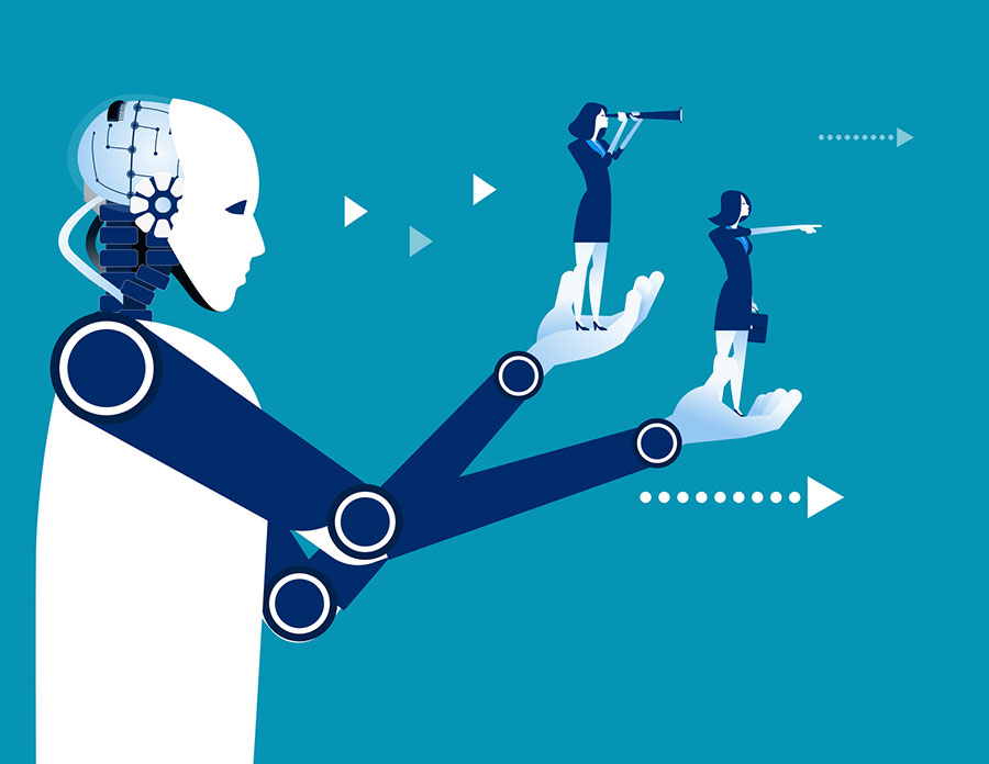 Robot dirige les hommes